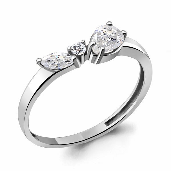 Кольцо Аквамарин - Серебро 925, Фианит (арт. 68923А.5)