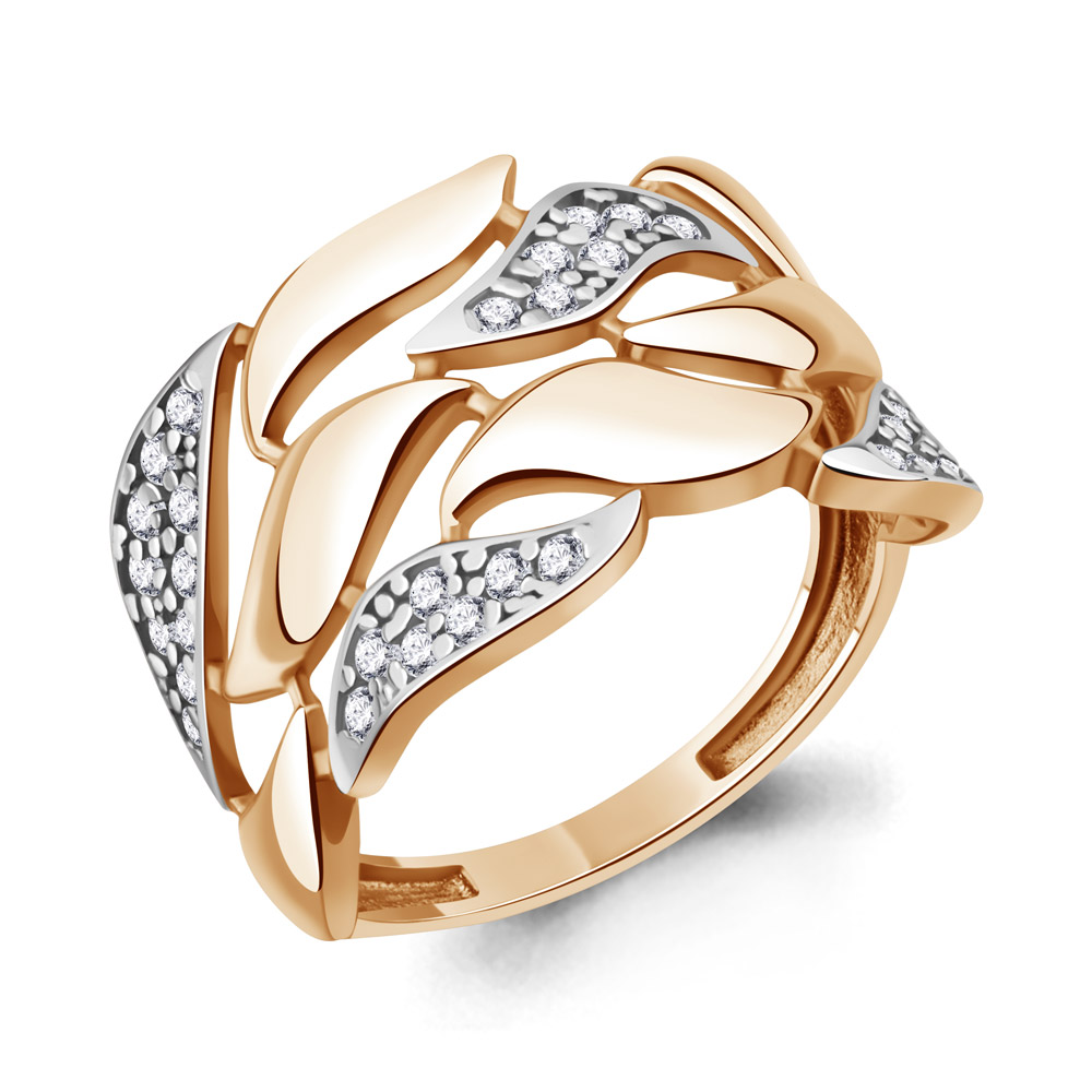 Кольцо Аквамарин - Серебро 925, Фианит (арт. 600855А.6)