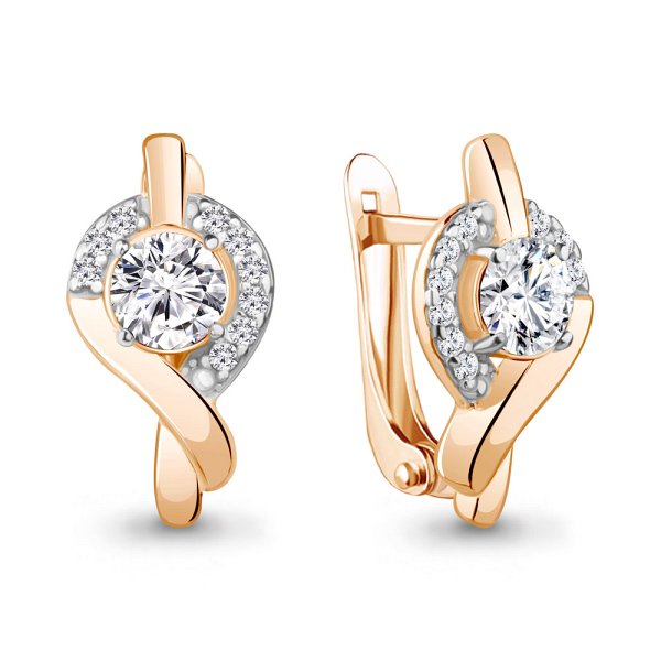 Серьги Аквамарин - Серебро 925, Фианит (арт. 49463А.6)