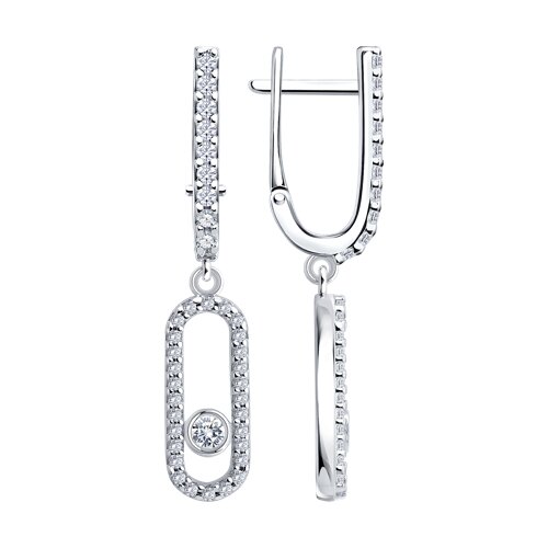 Серьги SOKOLOV - Серебро 925, Фианит (арт. 94027787)