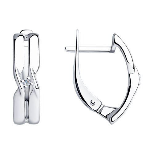 Серьги SOKOLOV - Серебро 925, Бриллиант (арт. 87020010)