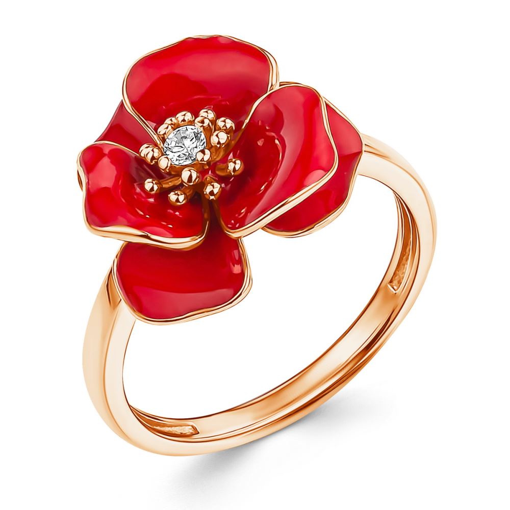 Кольцо Мириада - Серебро 925, Фианит, Эмаль (арт. 901012829)