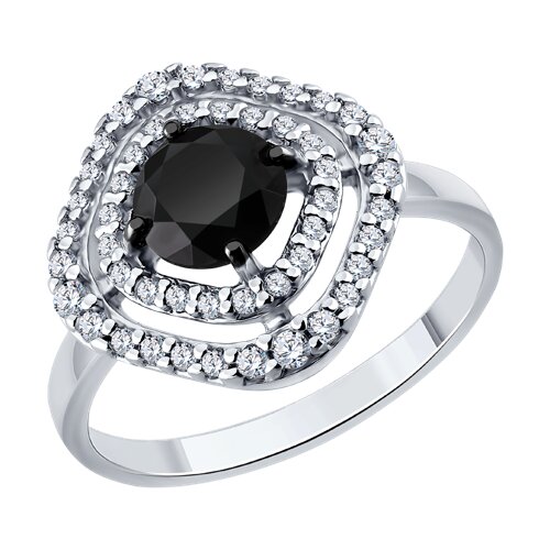 Кольцо SOKOLOV - Серебро 925, Агат, Фианит (арт. 83010307)