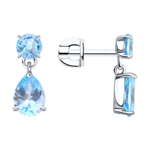 Серьги SOKOLOV - Серебро 925, Топаз (арт. 92022556)