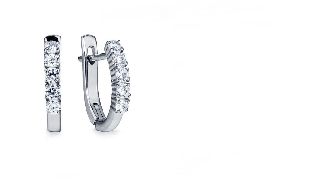 Серьги Platinum Lab. - Платина 950, Бриллиант (арт. ПС-045-01)