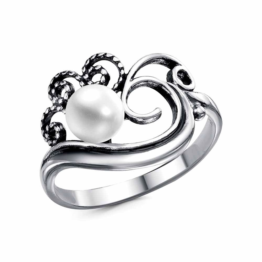 Кольцо Красная пресня - Серебро 925, Жемчуг культивированный (арт. 23316822)