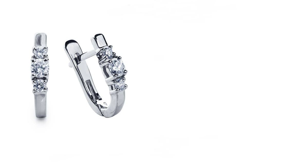 Серьги Platinum Lab. - Платина 950, Бриллиант (арт. ПС-042-01)