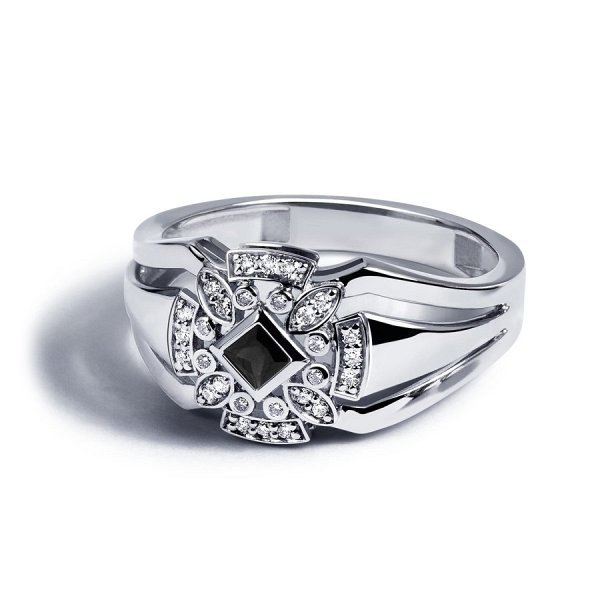 Кольцо Platinum Lab. - Платина 950 (арт. ПК-275Ч-01)