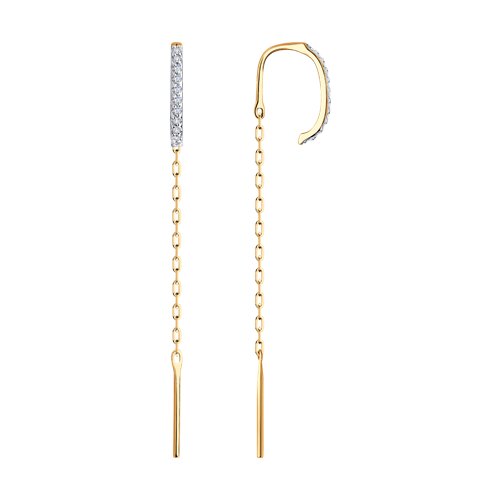 Серьги SOKOLOV - Золото 375, Фианит (арт. 028688-4)