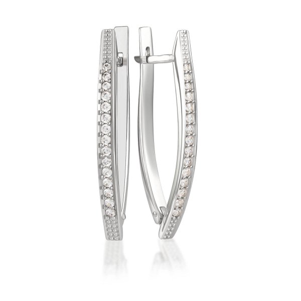 Серьги Галатея - Серебро 925, Фианит (арт. 3443.1)