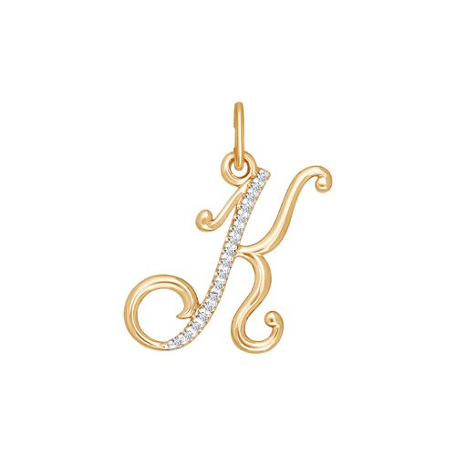 Подвеска SOKOLOV - Золото 585, Фианит (арт. 034533)