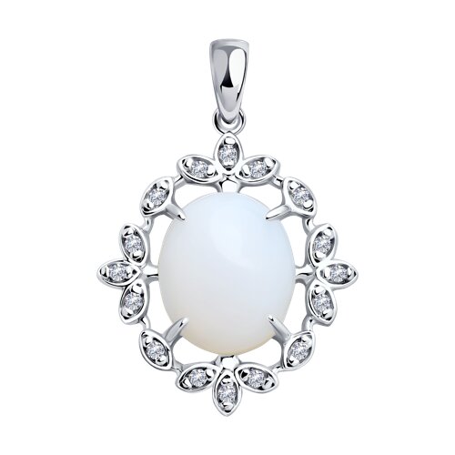 Подвеска SOKOLOV - Серебро 925, Опалит, Фианит (арт. 83030311)