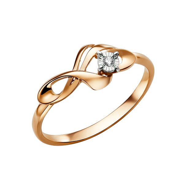 Кольцо ЮФ Династия - Золото 585, Фианит (арт. 011171-1102)