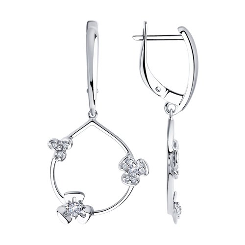 Серьги SOKOLOV - Серебро 925, Фианит (арт. 94023654)