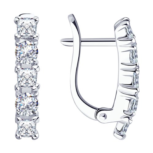 Серьги SOKOLOV - Серебро 925, Фианит (арт. 94021707)