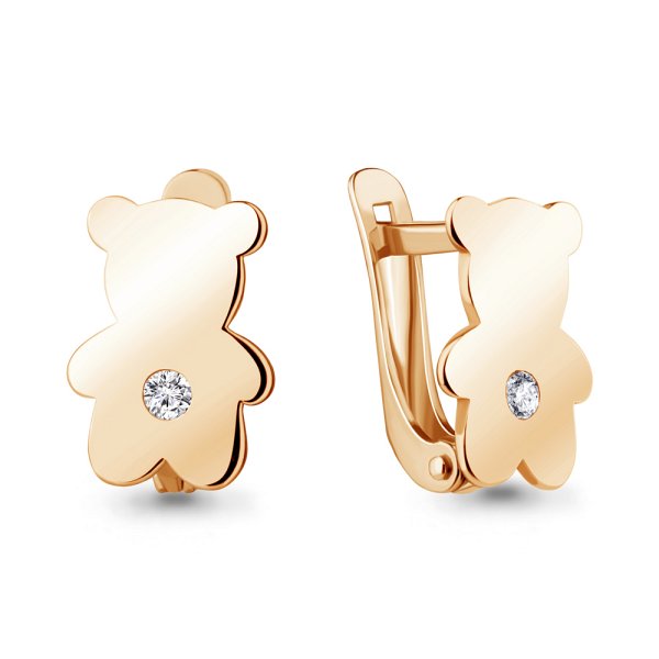 Серьги Аквамарин - Серебро 925, Фианит (арт. 49410А.6)