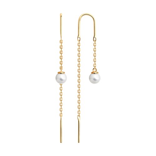 Серьги Diamant - Серебро 925, Жемчуг культивированный (арт. 93-323-01495-2)