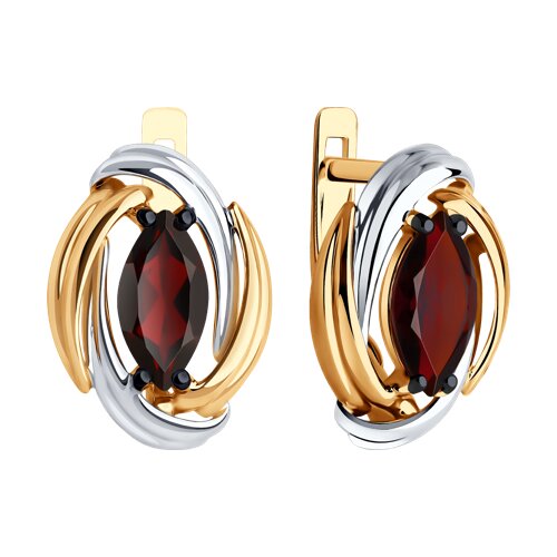 Серьги Diamant - Золото 585, Гранат (арт. 51-320-02475-2)