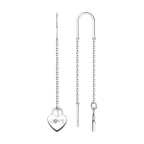 Серьги SOKOLOV - Серебро 925, Фианит (арт. 94023914)