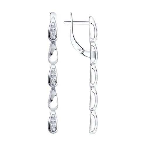 Серьги Diamant - Серебро 925, Фианит (арт. 94-121-00275-1)