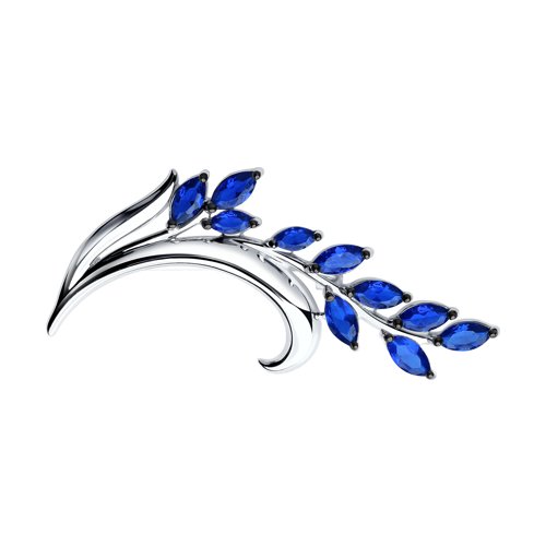 Брошь SOKOLOV - Серебро 925, Фианит (арт. 94040100)