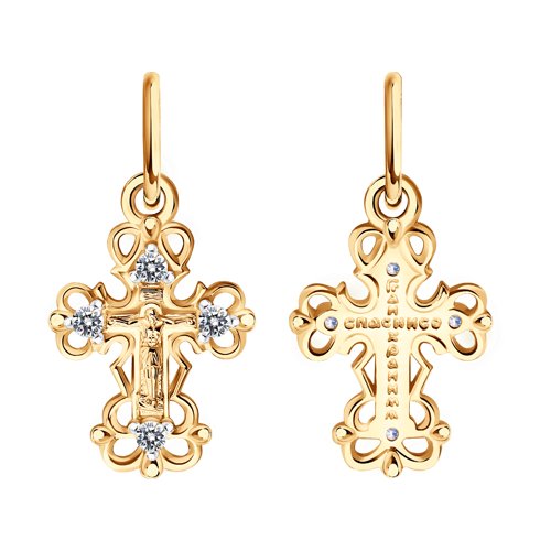 Подвеска SOKOLOV - Золото 375, Фианит (арт. 121314-4)