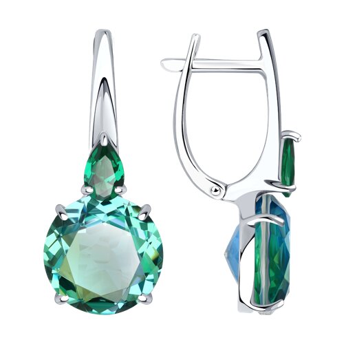 Серьги SOKOLOV - Серебро 925, Синтетический ситалл , Фианит (арт. 92022234)