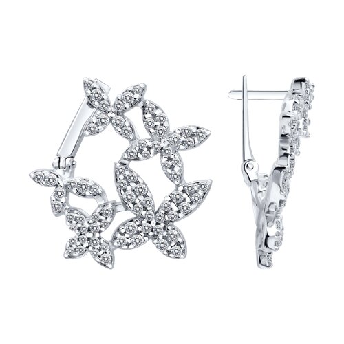 Серьги SOKOLOV - Серебро 925, Фианит (арт. 94027802)