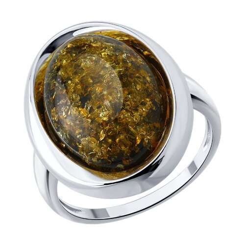 Кольцо SOKOLOV - Серебро 925, Янтарь (арт. 83010306)