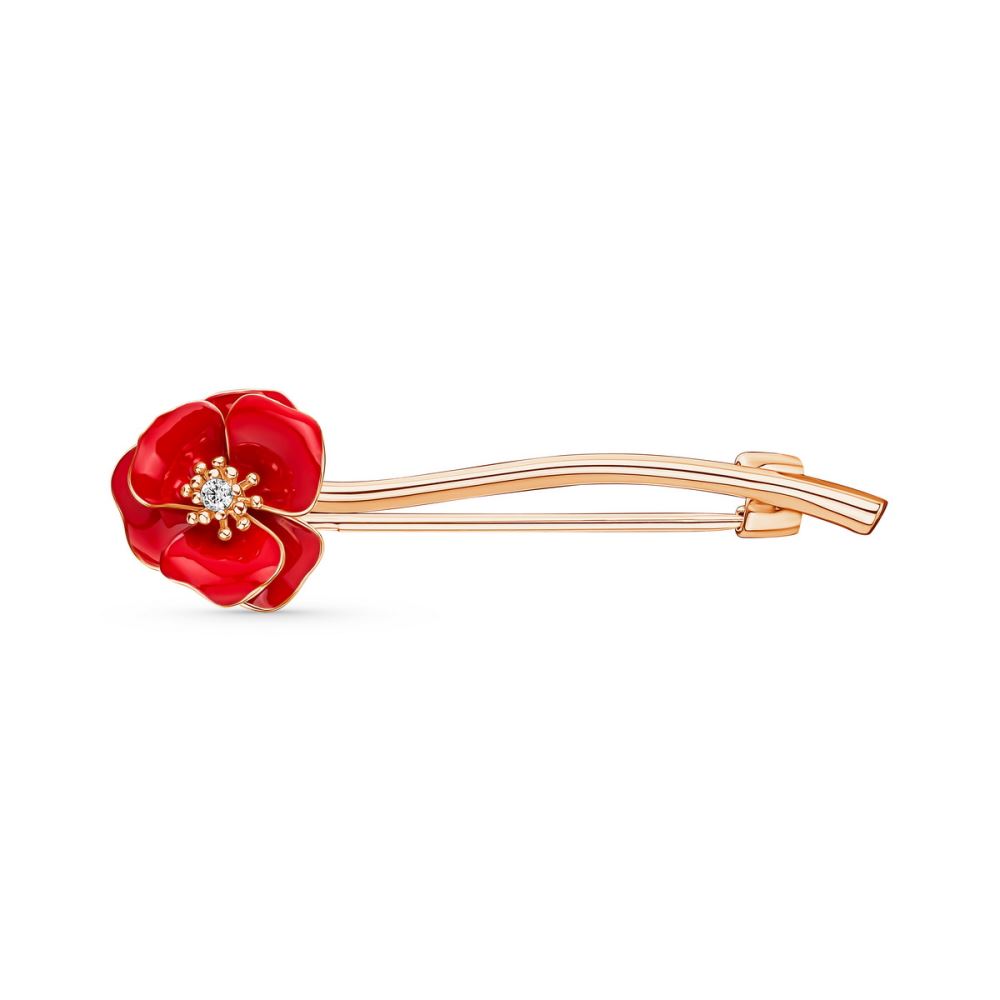 Брошь Мириада - Серебро 925, Фианит, Эмаль (арт. 901082829)