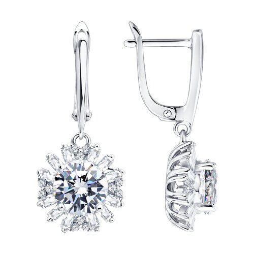 Серьги SOKOLOV - Серебро 925, Фианит (арт. 94027605-91)