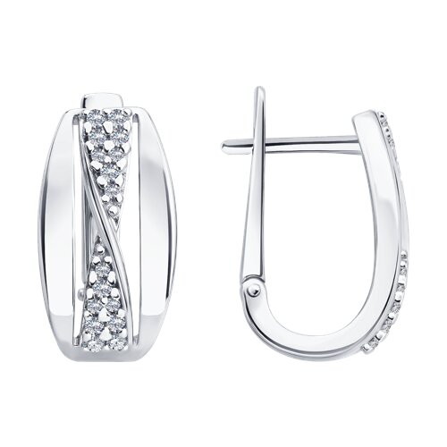 Серьги SOKOLOV - Серебро 925, Фианит (арт. 94027554)