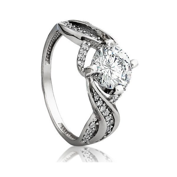 Кольцо Галатея - Серебро 925, Фианит (арт. 2278.1)