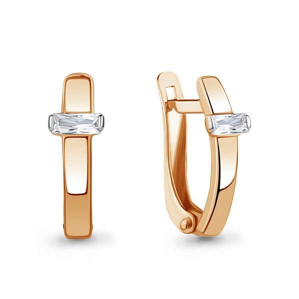 Серьги Аквамарин - Серебро 925, Фианит (арт. 49856.6)