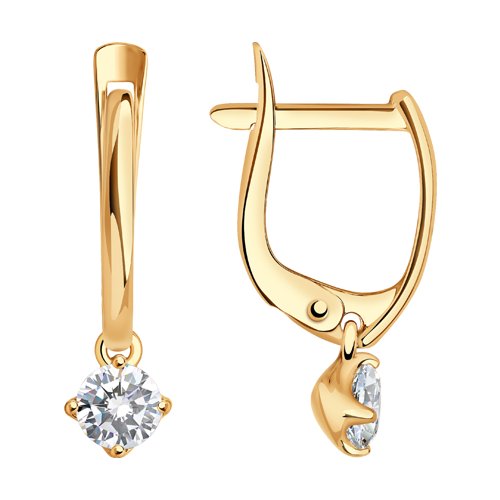 Серьги SOKOLOV - Золото 375, Фианит (арт. 027396-4)