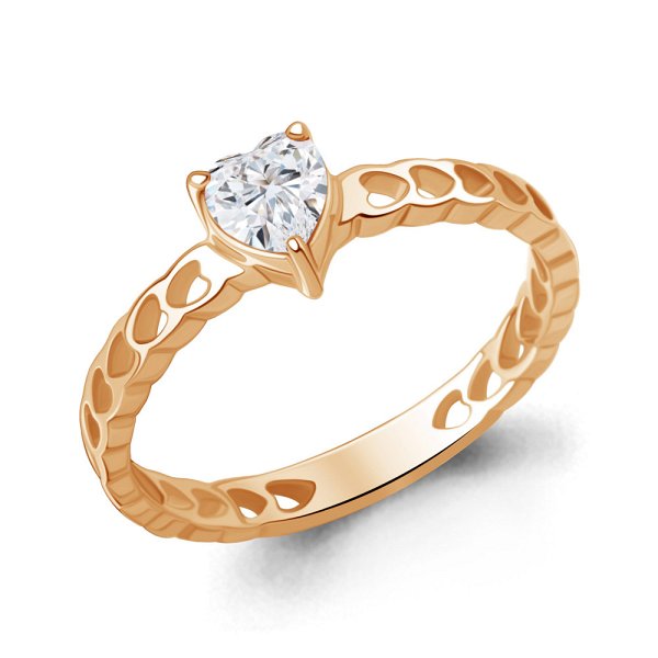 Кольцо Аквамарин - Серебро 925, Фианит (арт. 650214.6)