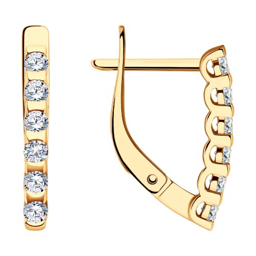 Серьги SOKOLOV - Золото 585, Фианит (арт. 51-120-02033-1)