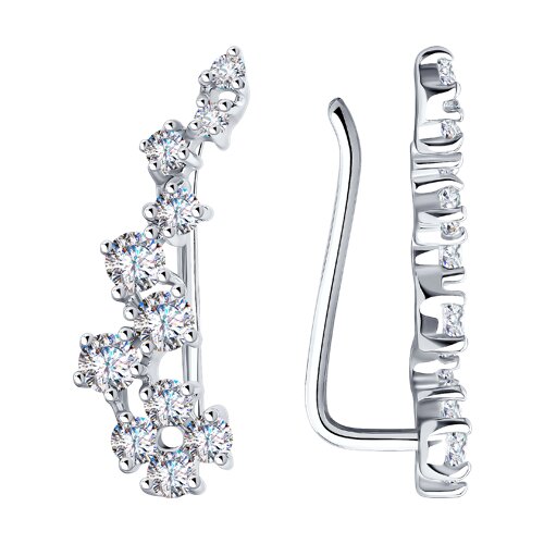 Серьги SOKOLOV - Серебро 925, Фианит (арт. 94022203)