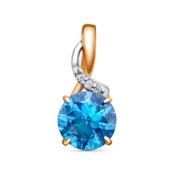 Подвеска Красная пресня - Серебро 925, Фианит, Шпинель (арт. 53814949Д14)