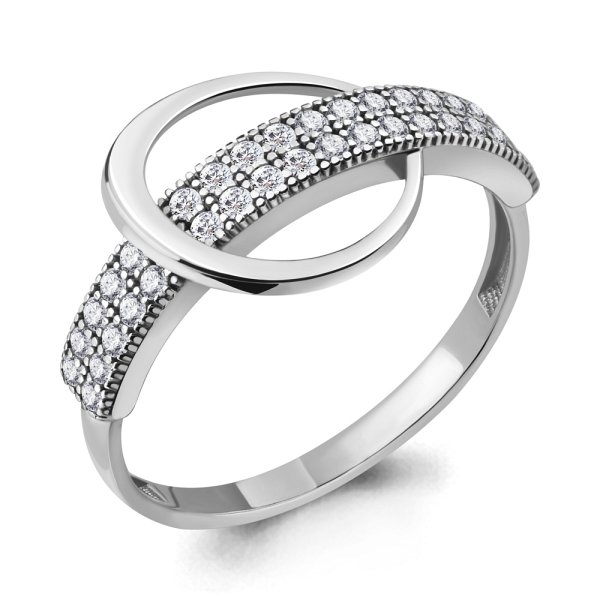 Кольцо Аквамарин - Серебро 925, Фианит (арт. 68837А.5)