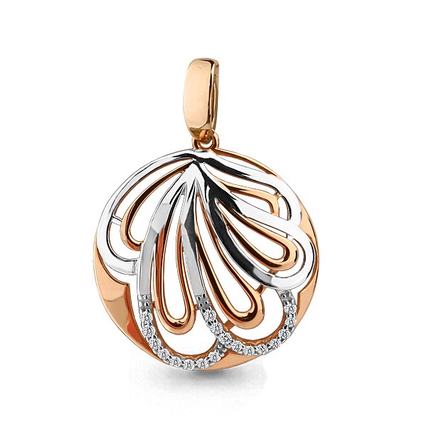 Подвеска Аквамарин - Золото 585, Фианит (арт. 23315А.1)