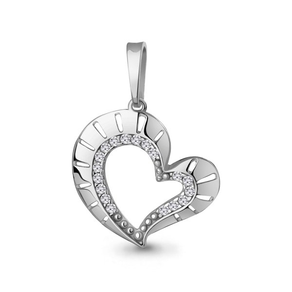 Подвеска Аквамарин - Серебро 925, Фианит (арт. 24744А.5)