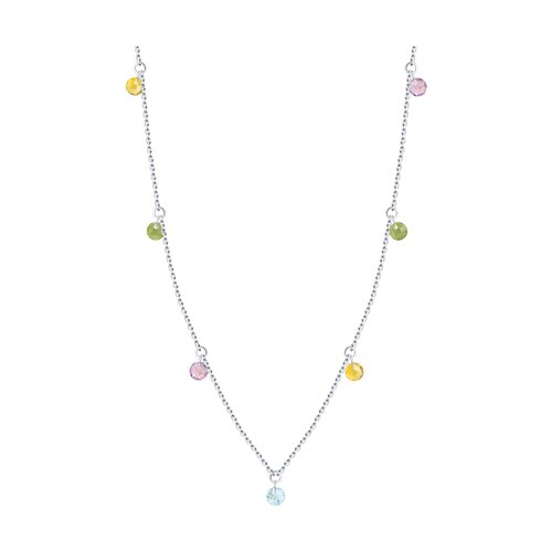 Колье SOKOLOV - Серебро 925, Аметист, Топаз, Хризолит, Цитрин (арт. 92070087)