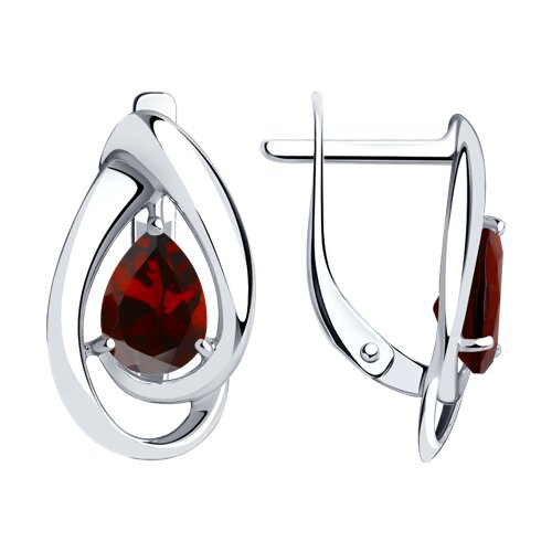 Серьги Diamant - Серебро 925, Гранат (арт. 94-320-00594-2)