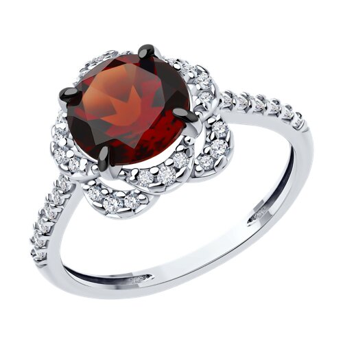 Кольцо SOKOLOV - Серебро 925, Синтетический ситалл , Фианит (арт. 92014327)