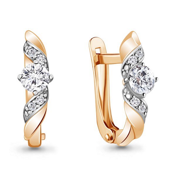 Серьги Аквамарин - Серебро 925, Фианит (арт. 48807А.6)