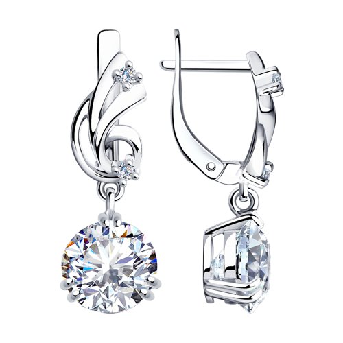 Серьги SOKOLOV - Серебро 925, Фианит (арт. 94020265)