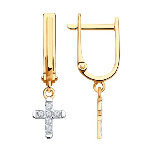 Серьги Diamant - Золото 585, Фианит (арт. 51-121-02580-1)