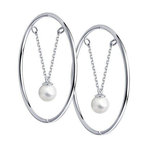 Серьги SOKOLOV - Серебро 925, Жемчуг имитация (арт. 94140095)