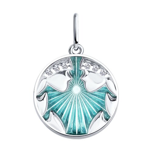 Подвеска Diamant - Серебро 925, Фианит, Эмаль (арт. 94-130-02364-1)